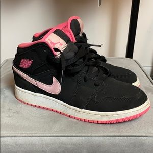 Pink and Black Air Jordan size 5